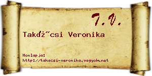 Takácsi Veronika névjegykártya