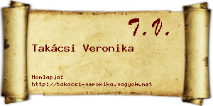 Takácsi Veronika névjegykártya